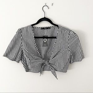 Gingham Crop-top